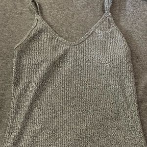 Grey purple snow tank top